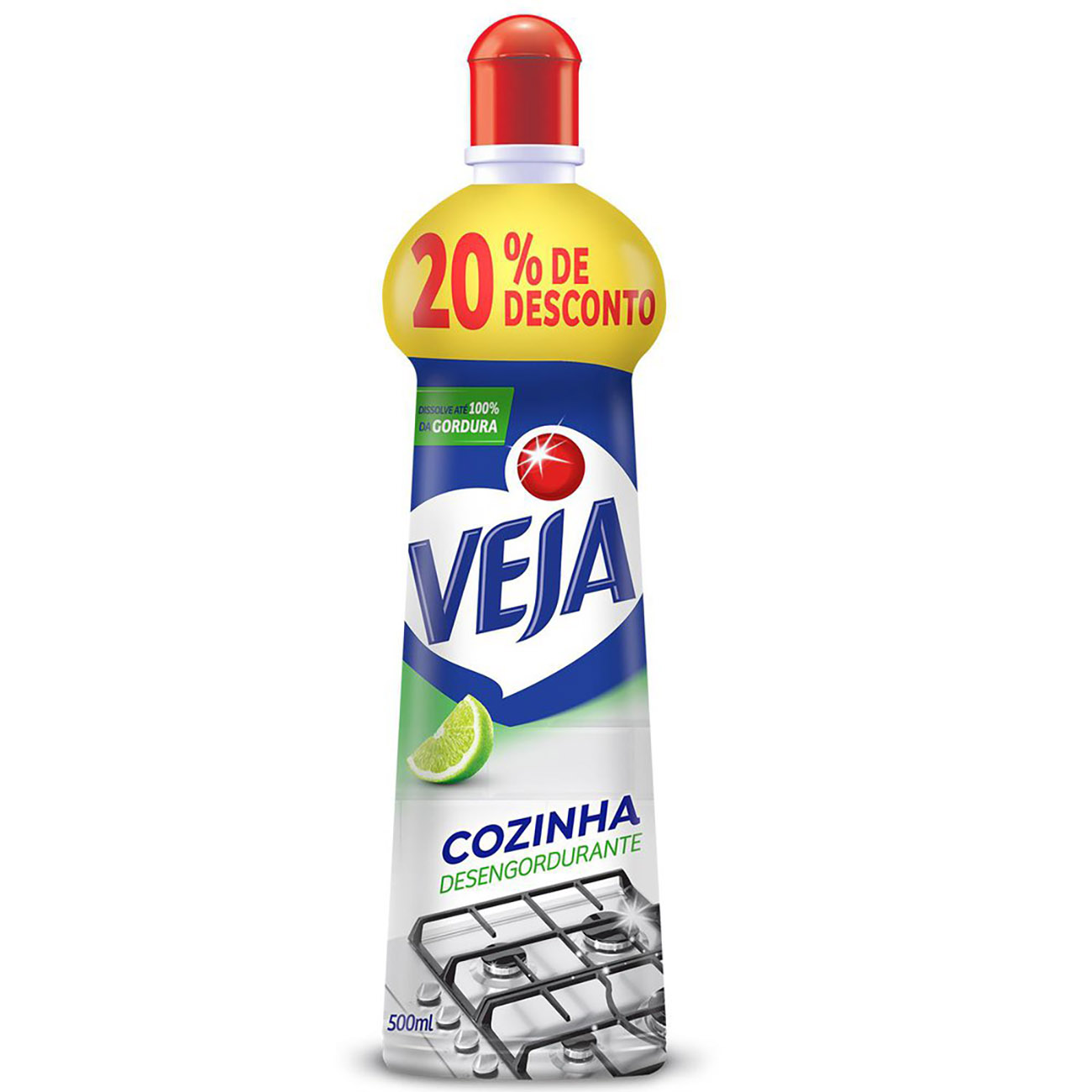 LIMPADOR VEJA DESENGORDURANTE SQUEEZE 500ML C/20% DESC LIMAO COZINHA