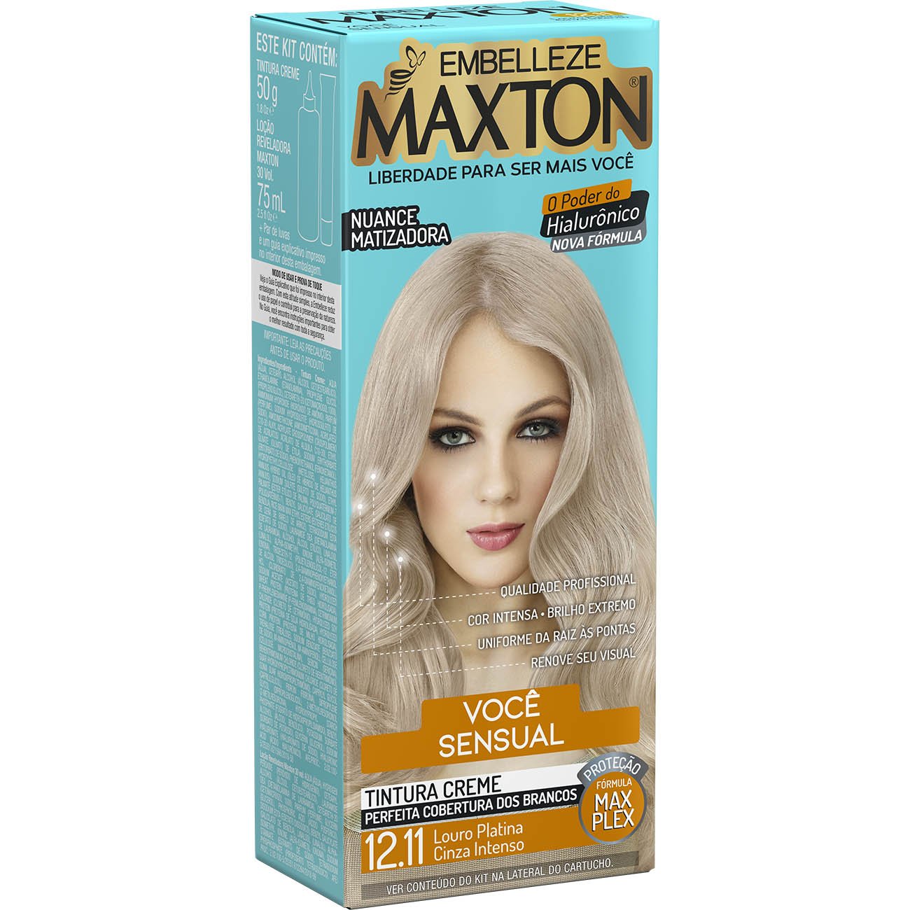 COLORACAO MAXTON KIT PRAT. 12.11 LOURO PLAT CINZA INTENS