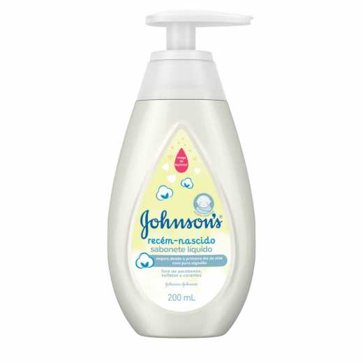 SABONETE INF LQ J&J BABY 200ML. RECEM NASCIDO