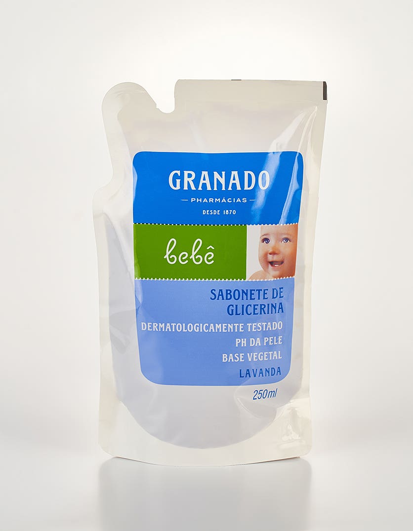 SABONETE INFANTIL LIQUIDO GRANADO GLICERINADO BEBE REFIL 250ML LAVANDA