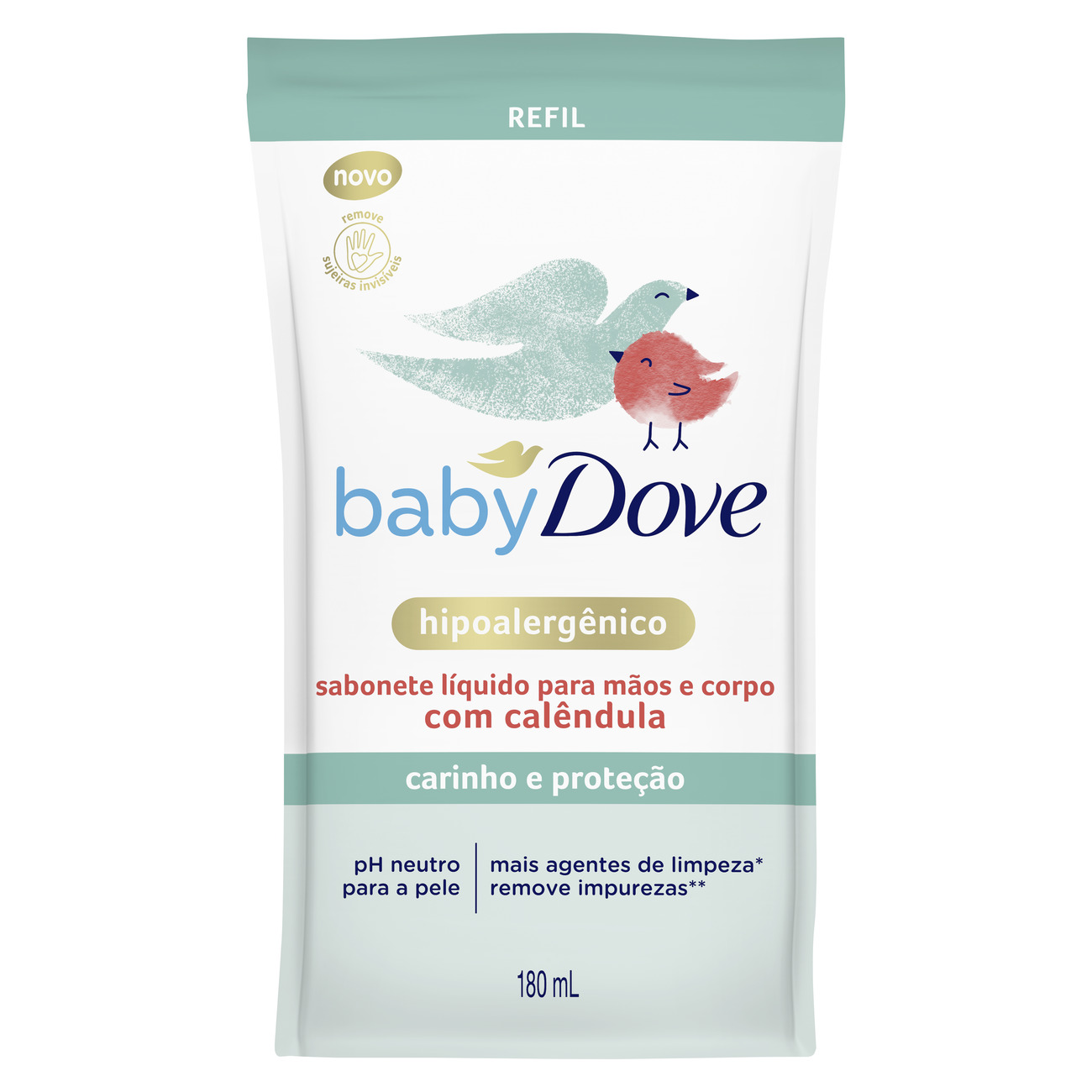 SABONETE INF LQ DOVE BABY REFIL 180ML HID SENSIVEL