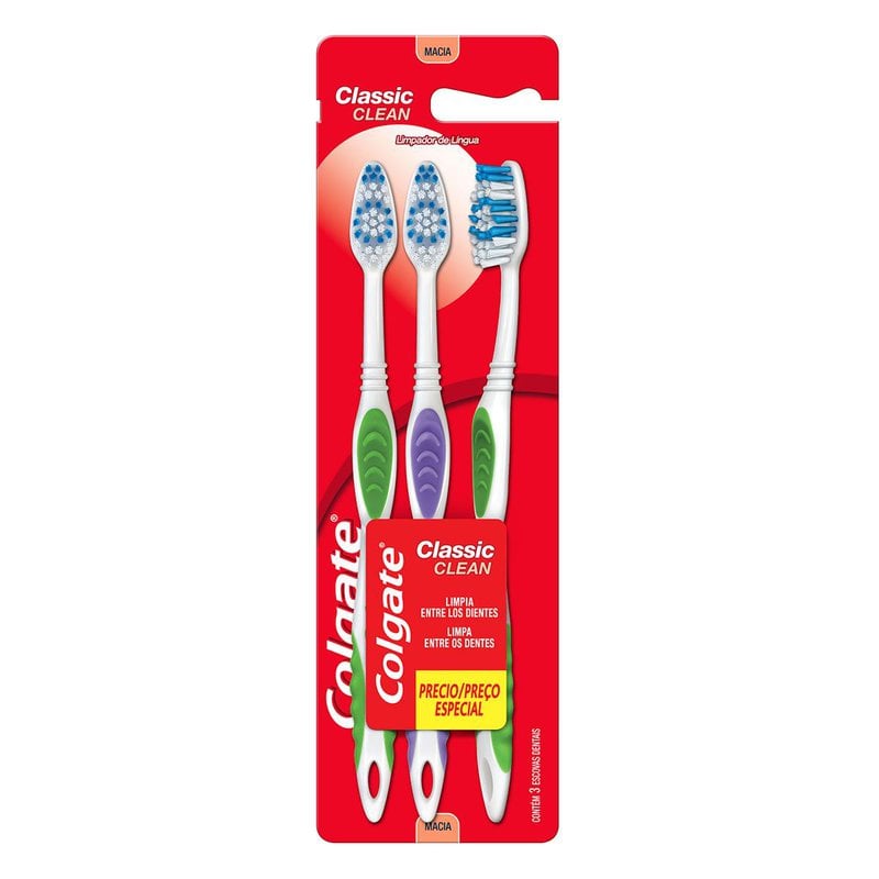 ESCOVA DENTAL COLGATE CLASSIC CLEAN L3 P2
