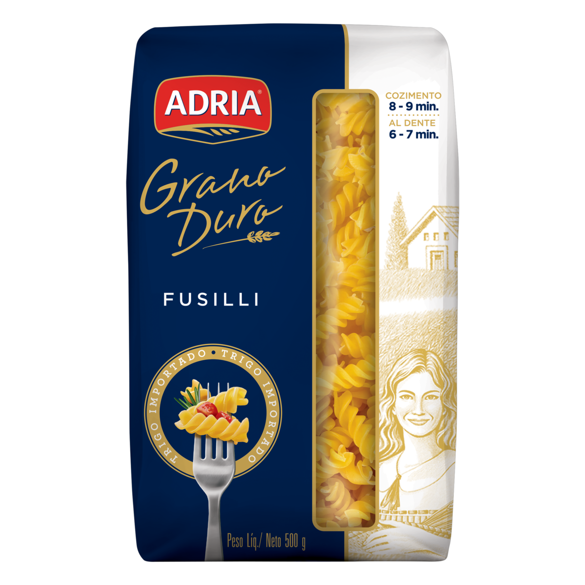 MACARRAO ADRIA GRANO DURO 500G FUSILLI