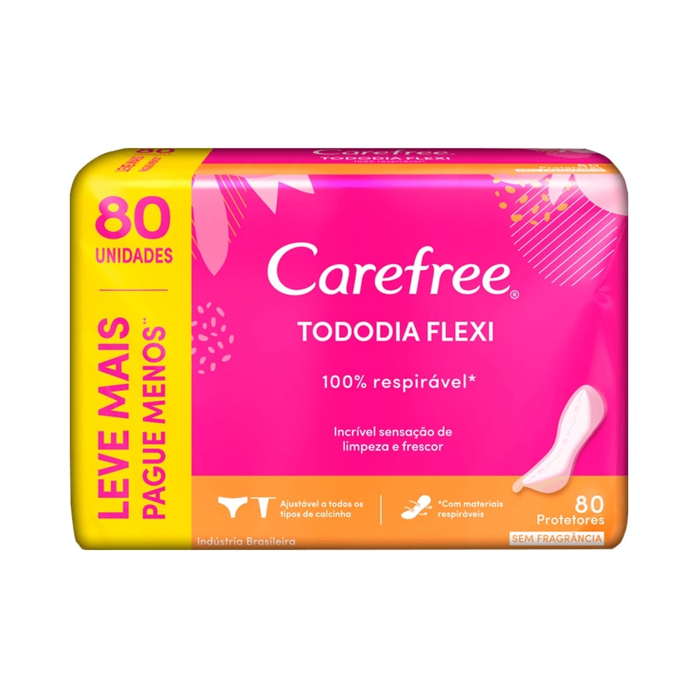 PROTETOR CAREFREE L+P/- 80 UN TODO DIA FLEXI S/PERF.