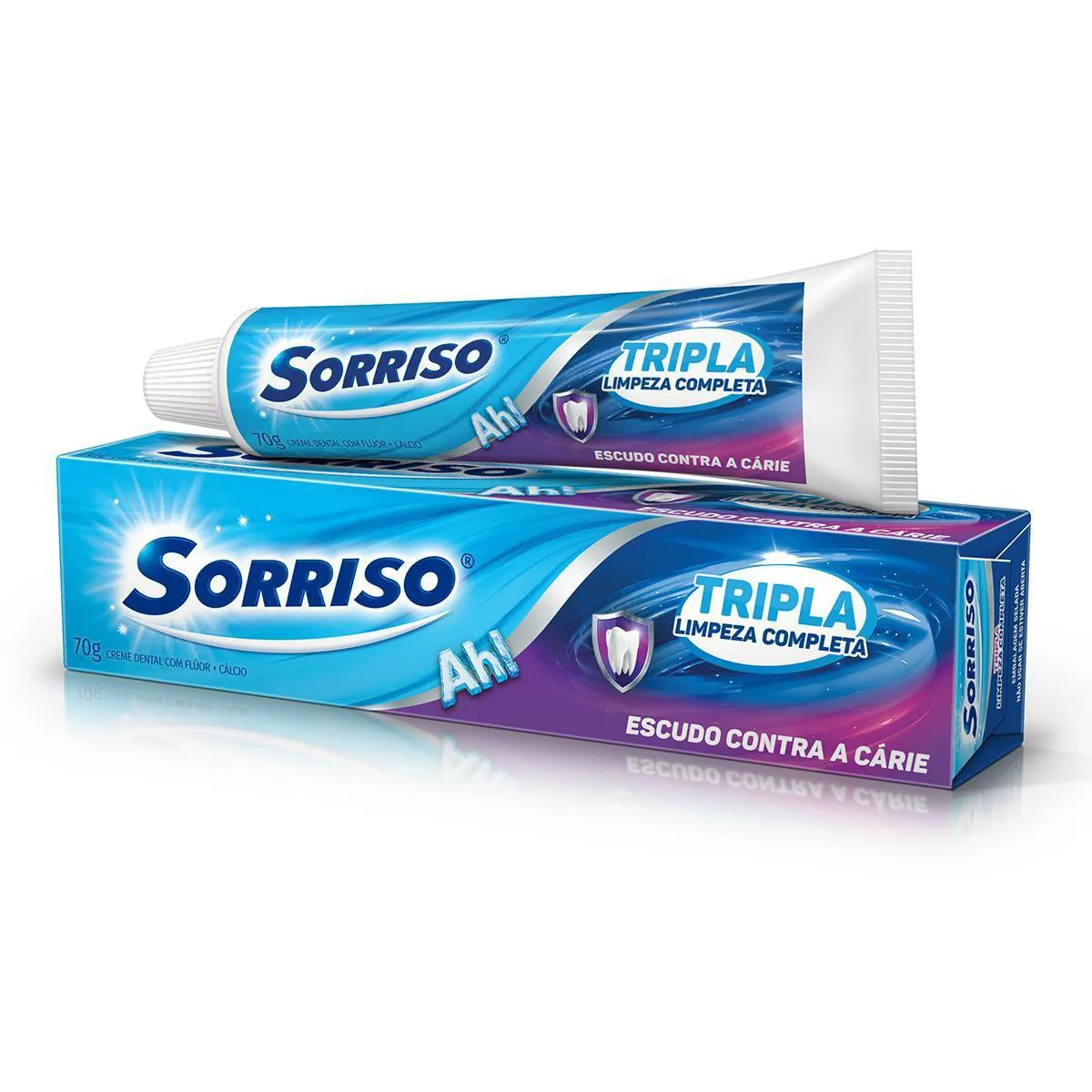 CREME DENTAL SORRISO TRIPLA 70G LIMPEZA COMPLETA