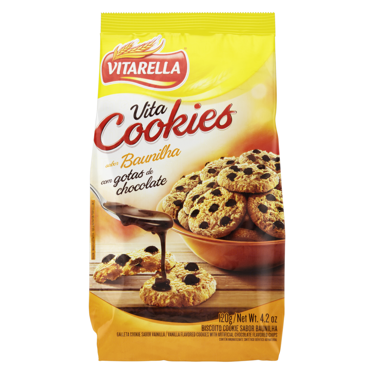 BISCOITO VITARELLA COOKIES 120G BAUNILHA/CHOCOLATE