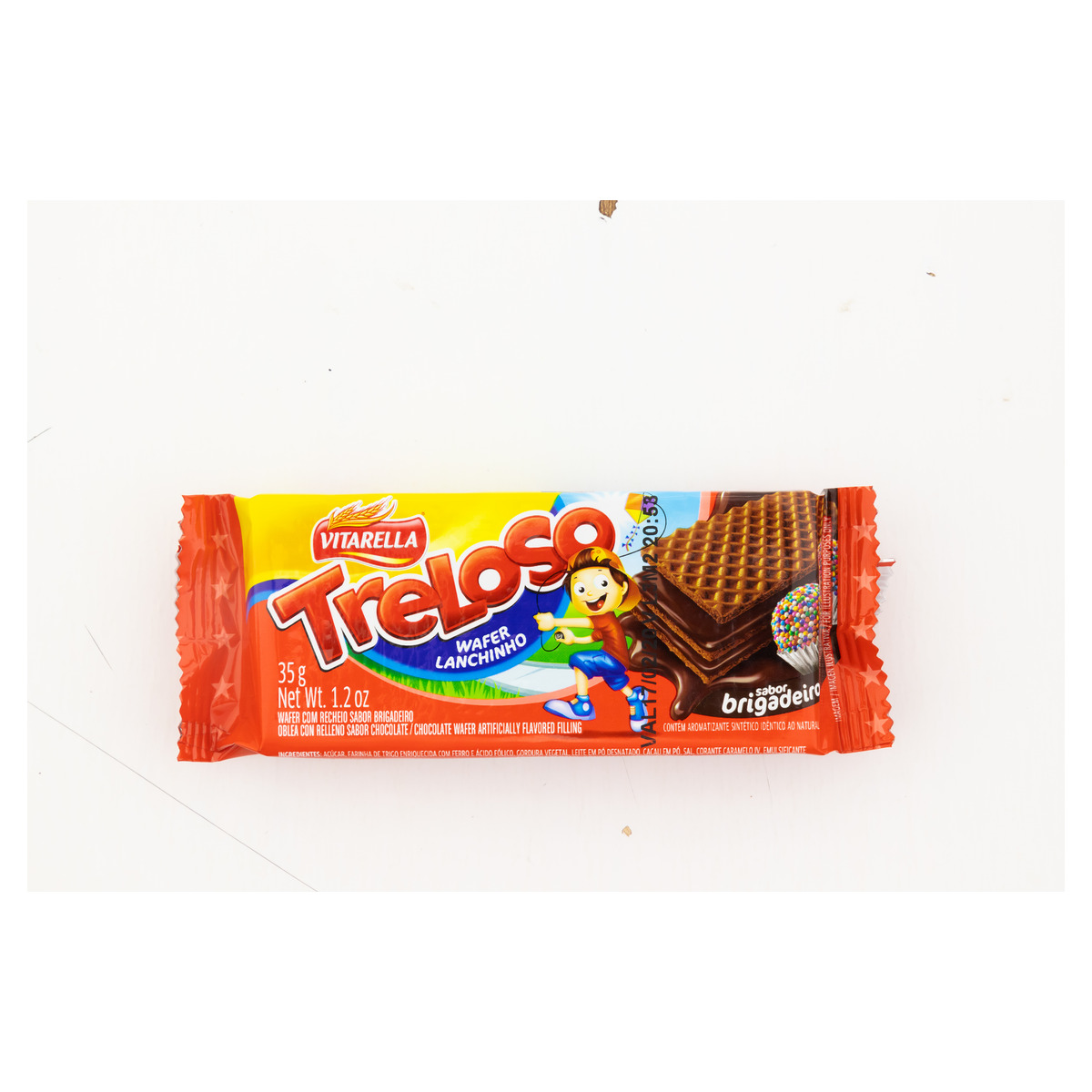 BISCOITO VITARELLA TRELOSO WAFER 35G BRIGADEIRO