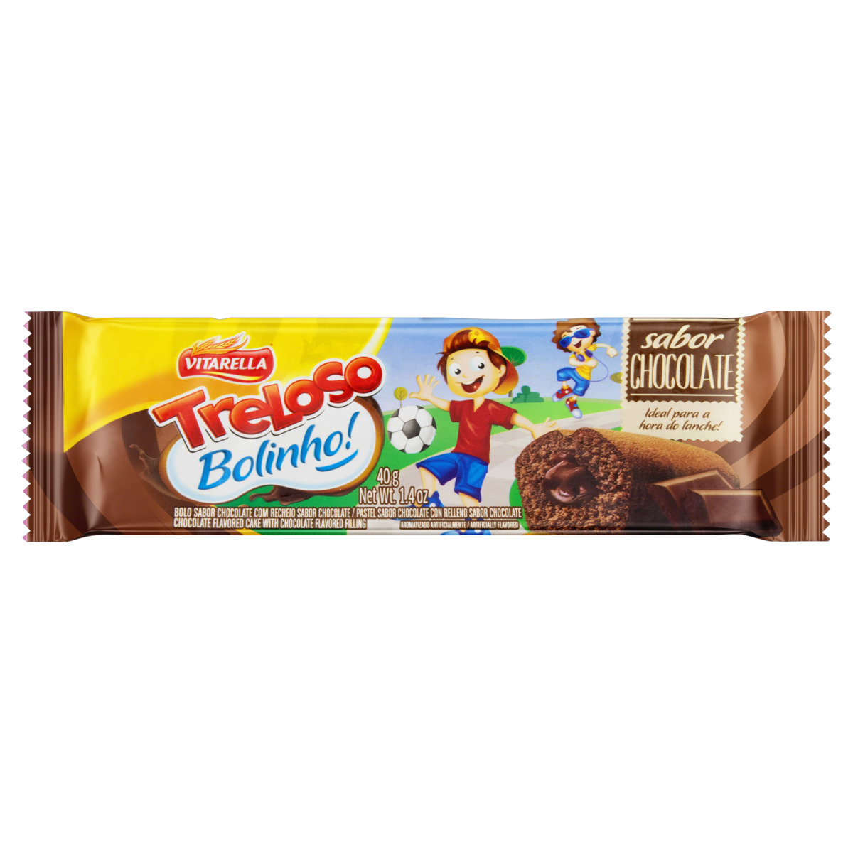 BOLO VITARELLA TRELOSO 40G CHOCOLATE C/CHOCOLATE