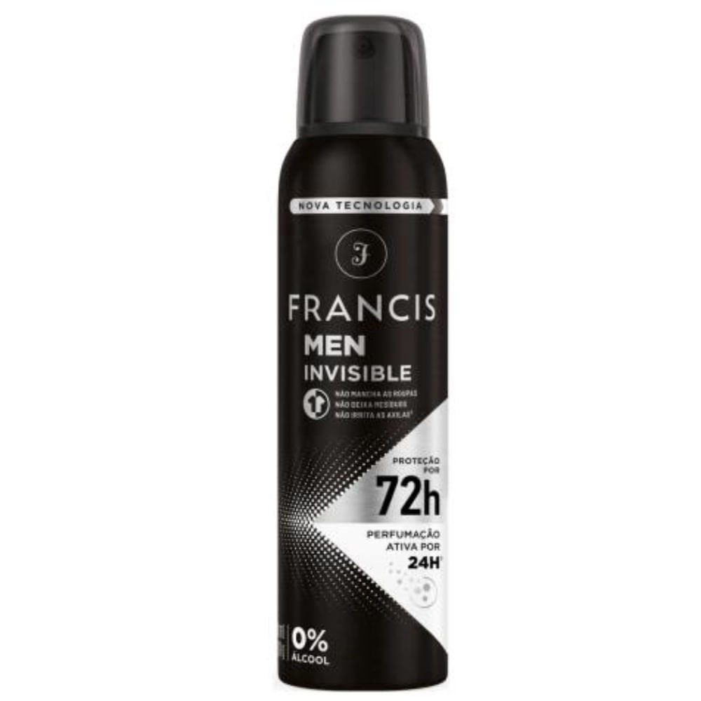 DESODORANTE AEROSOL FRANCIS 150ML MEN INVISIBLE- BRANCO