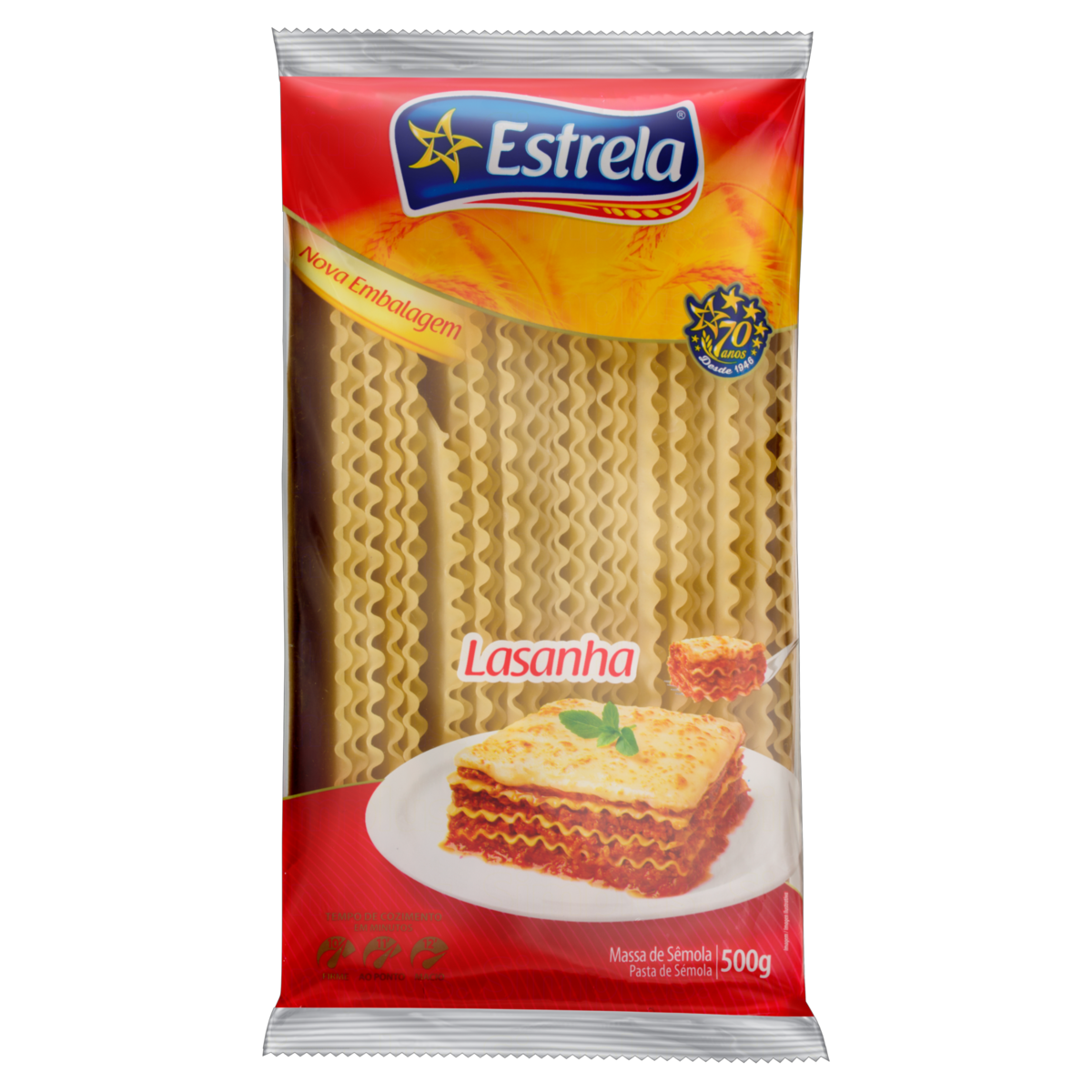MACARRAO ESTRELA LASANHA SEMOLA 500G