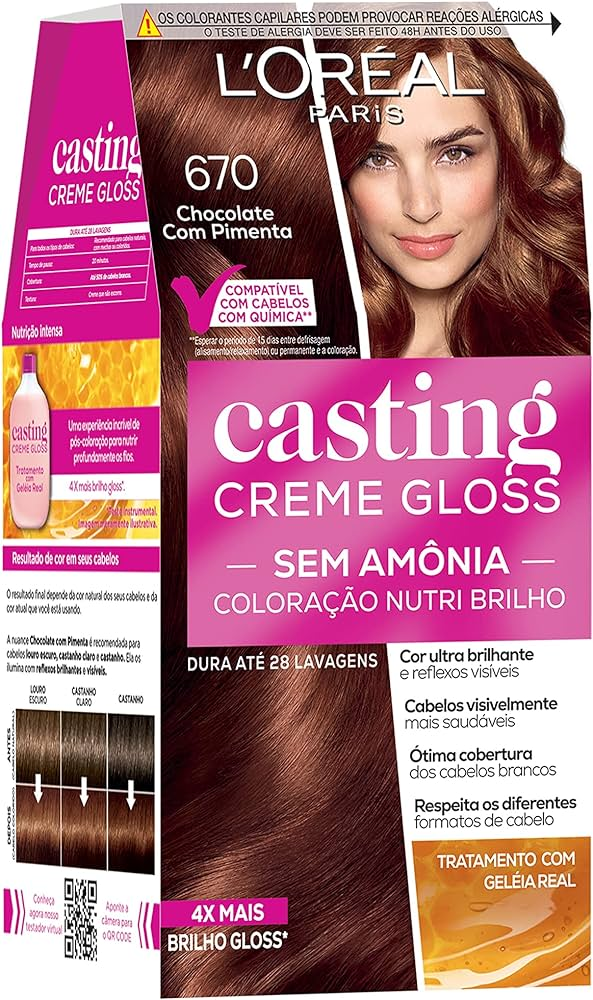 COLORACAO CASTING CREME GLOSS 670 CHOCOLATE C/ PIMENTA