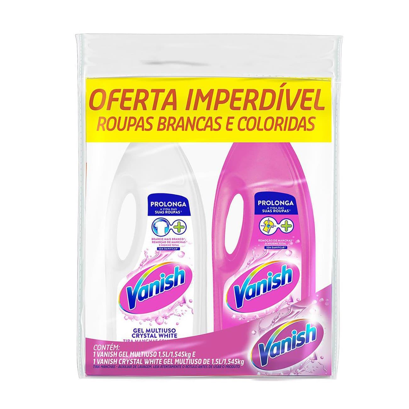 ALVEJANTE VANISH 1,5L PINK+1,5L WHITE 50% DESC 2º UN