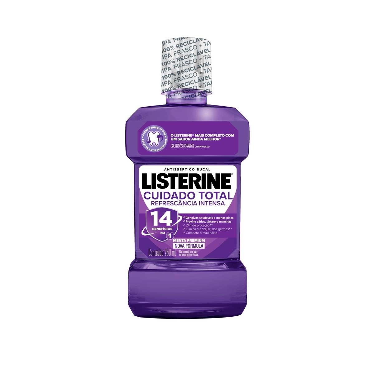 ENXAGUANTE BUCAL LISTERINE 250 ML CUID.TOTAL ZERO