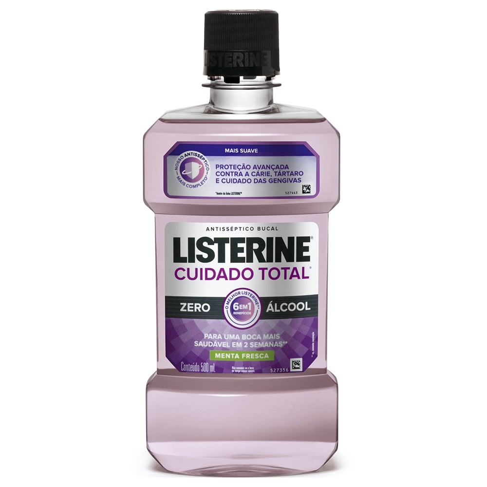 ENXAGUANTE BUCAL LISTERINE 500ML. CUID.TOTAL ZERO