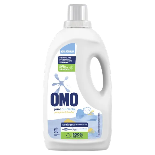 DETERGENTE LIQUIDO OMO 3L + PURO CUIDADO