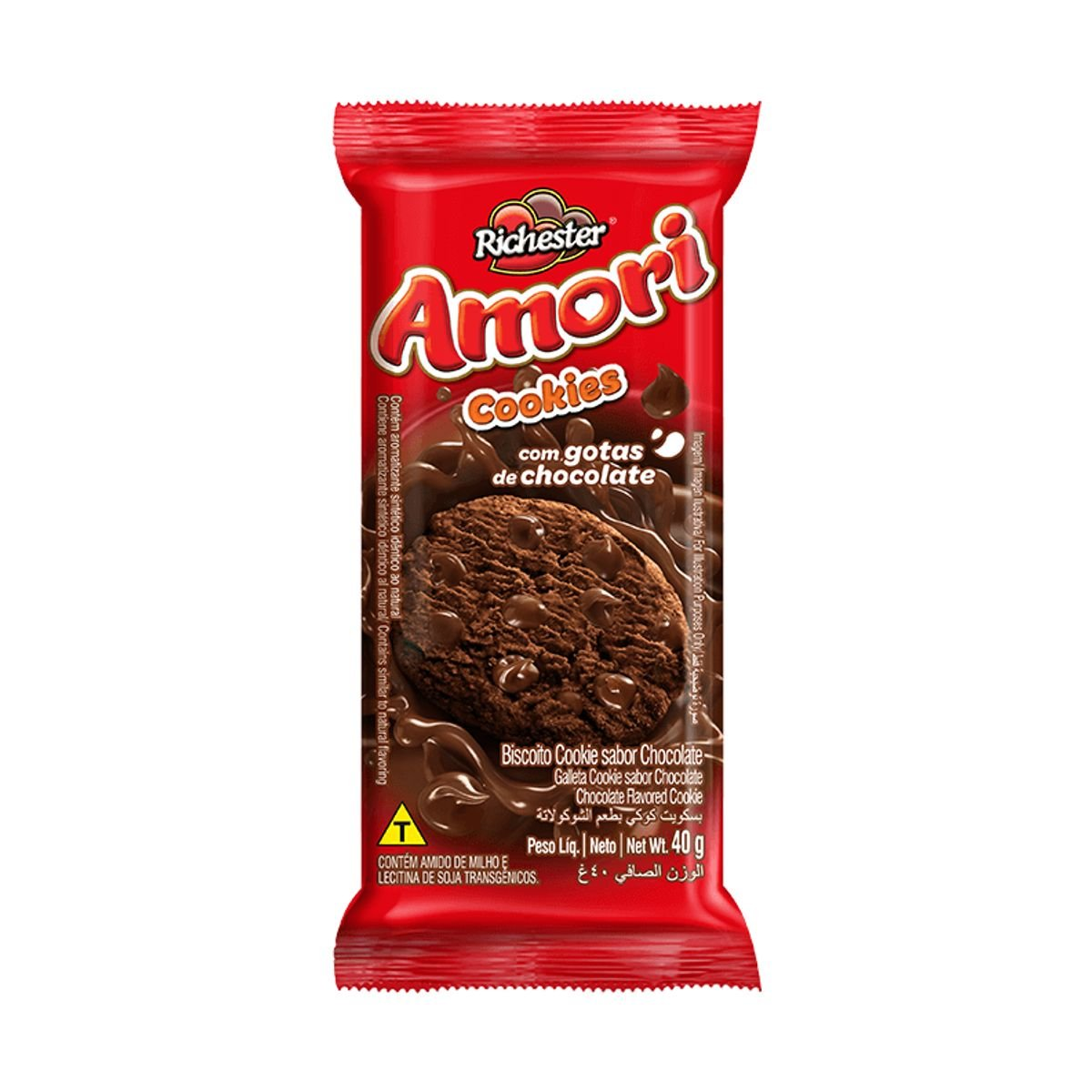 COOKIES RICH AMORI C/GOTAS CHOC 40G CHOCOLATE