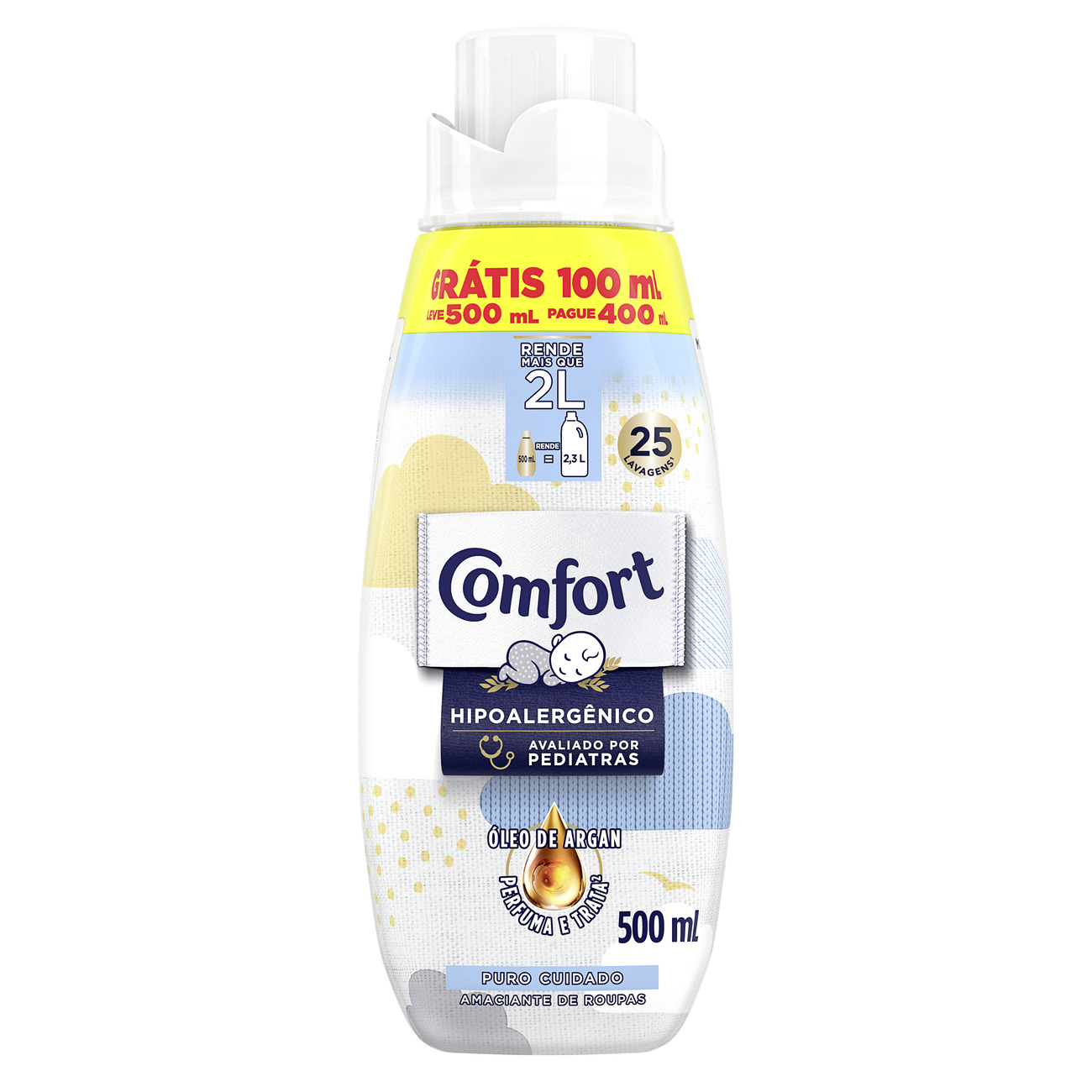 AMACIANTE COMFORT CONC L500 P400ML PURO CUIDADO