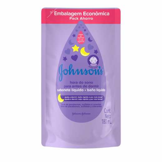 SABONETE INF LQ J&J BABY REFIL 180ML HORA DO SONO