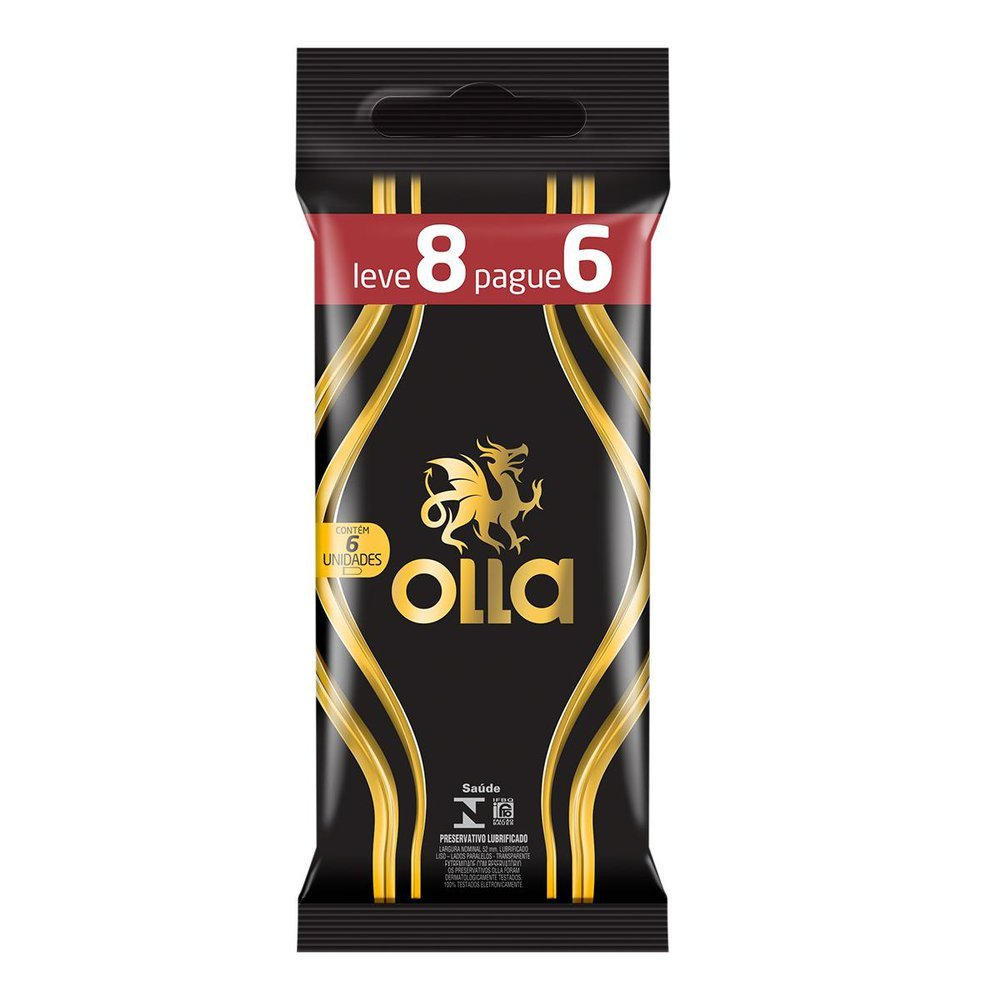 PRESERVATIVO OLLA LUBRIFICADO LEVE 8 PAGUE 6 UNIDADES