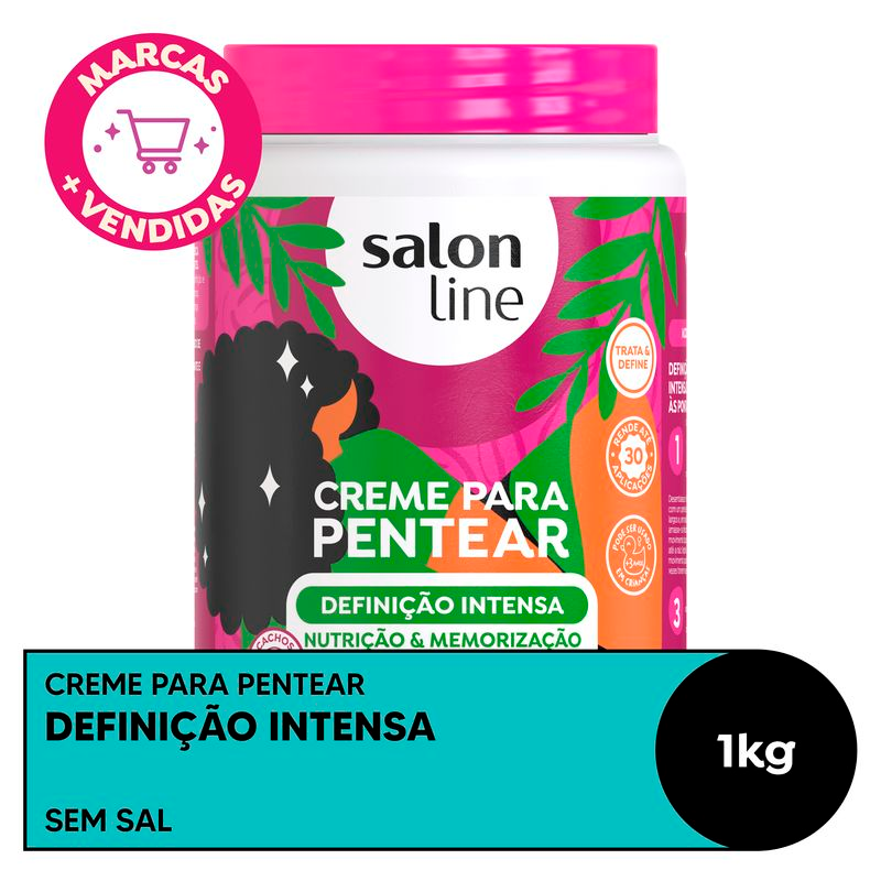 CREME DE PENTEAR SALON LINE 1KG DEFINICAO INTENSA
