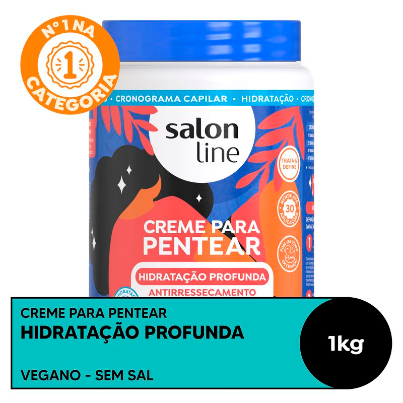 CREME DE PENTEAR SALON LINE 1KG HIDRATACAO PROFUNDA