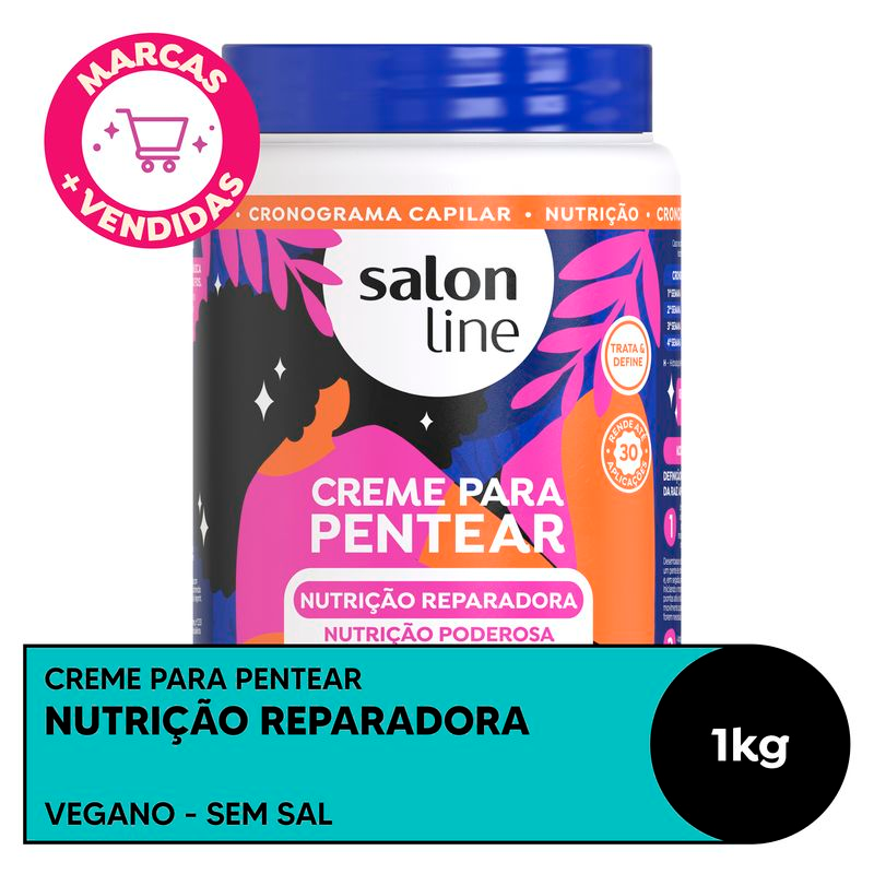 CREME DE PENTEAR SALON LINE 1KG NUTRICAO REPARADORA