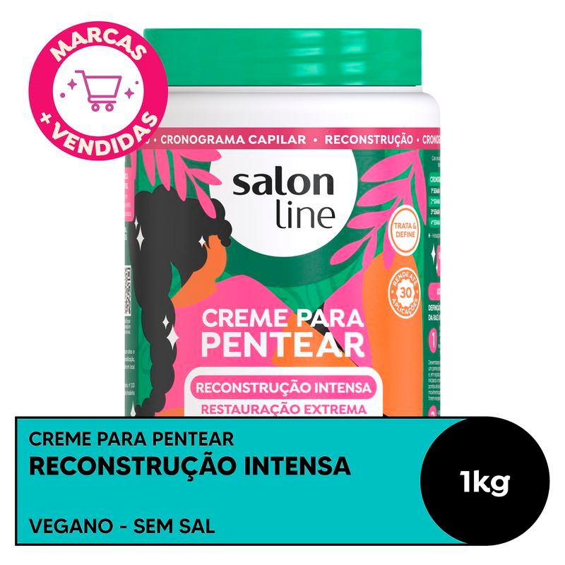 CREME DE PENTEAR SALON LINE 1KG RECONSTRUCAO INTENSA