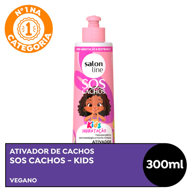 ATIVADOR DE CACHOS SALON LINE 300ML KIDS
