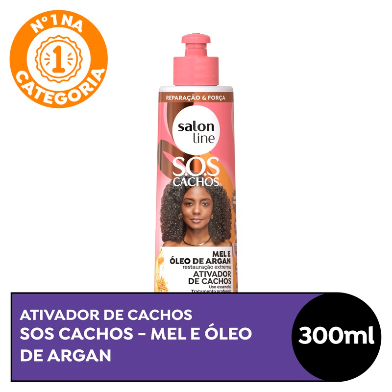 ATIVADOR DE CACHOS SALON LINE 300ML INTENSO