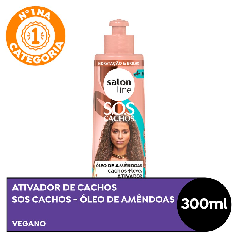 ATIVADOR DE CACHOS SALON LINE 300ML LEVE