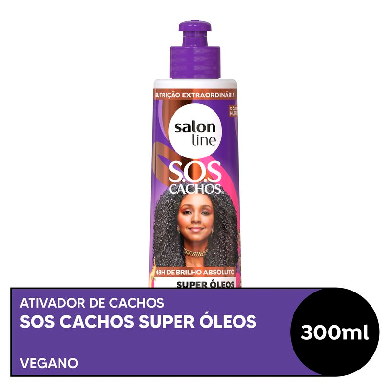 ATIVADOR DE CACHOS SALON LINE 300ML NUTRITIVO