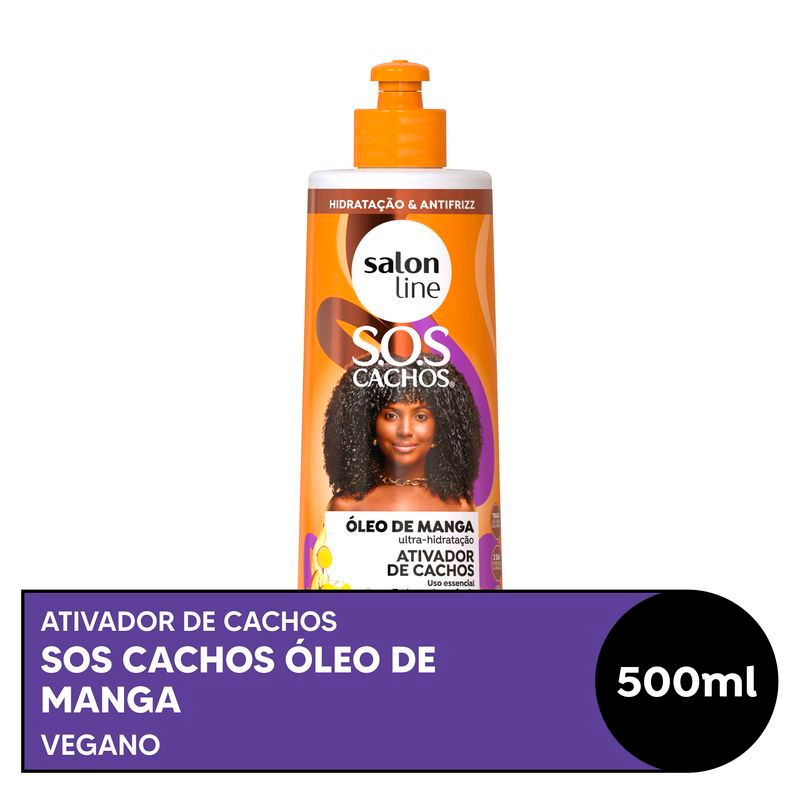 ATIVADOR SOS CACHOS SALON LINE 500ML OLEO DE MANGA