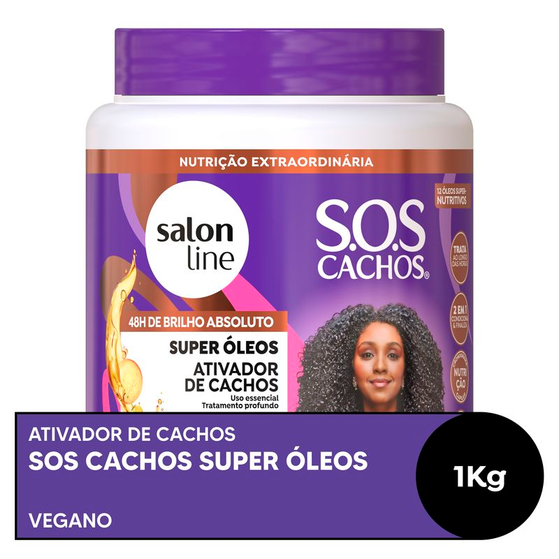 ATIVADOR DE CACHOS SALON LINE 1KG SOS SUPER OLEOS