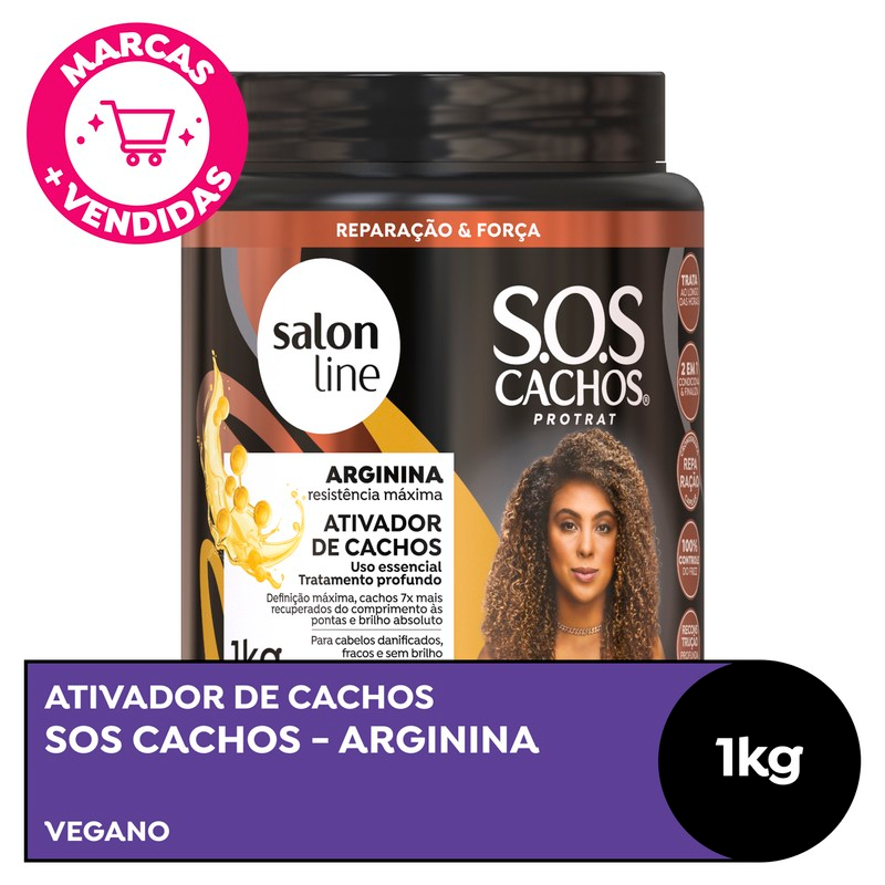 ATIVADOR DE CACHOS SALON LINE 1KG SOS RECONSTRUCAO