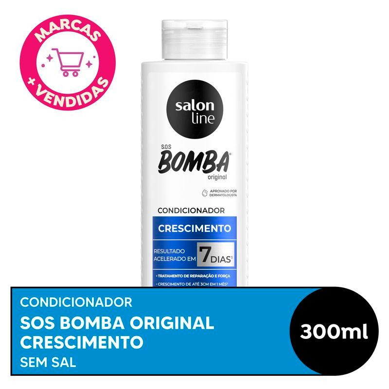 CONDICIONADOR SALON LINE SOS BOMBA 300ML CRESCIMENTO
