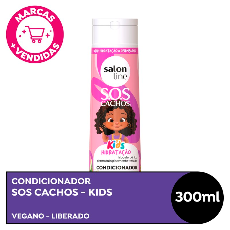 CONDICIONADOR SALON LINE 300ML SOS. KIDS