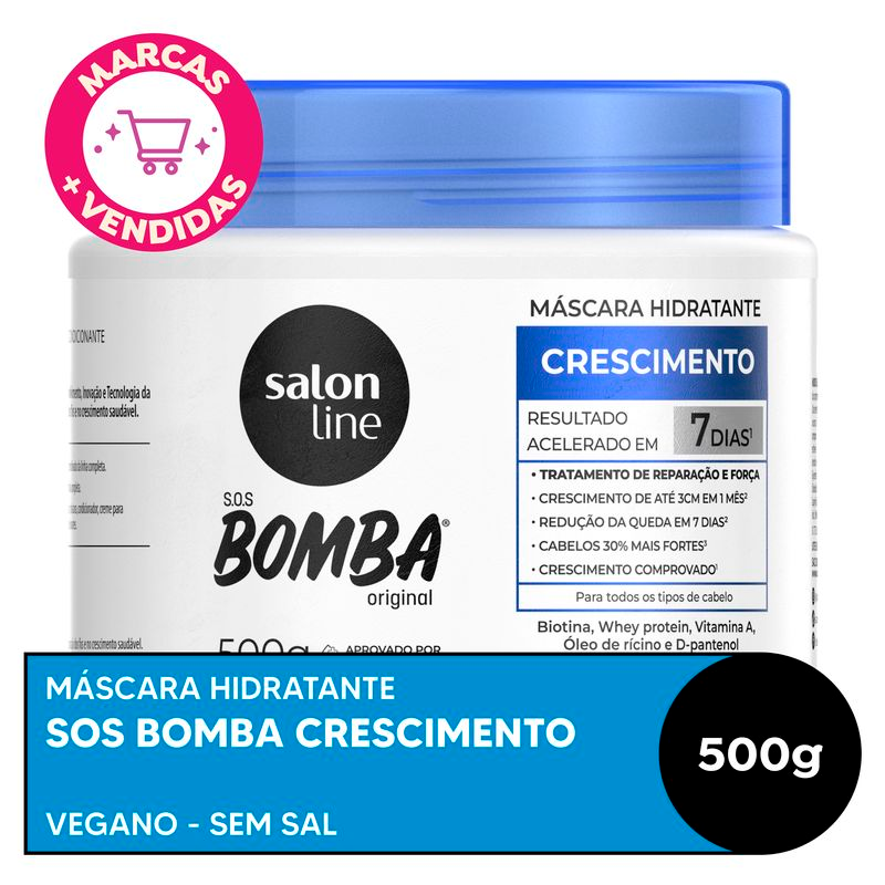 MASCARA SALON LINE SOS BOMBA 500G CRESCIMENTO