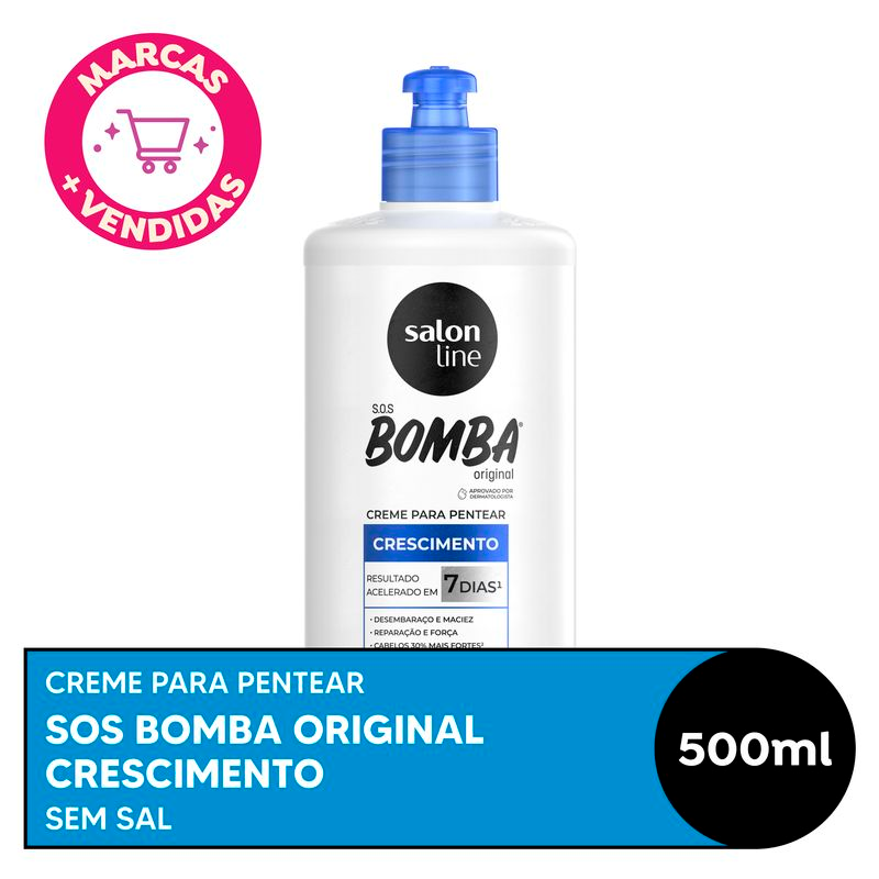 CREME DE PENTEAR SOS BOMBA SALON LINE 500ML ORIGINAL
