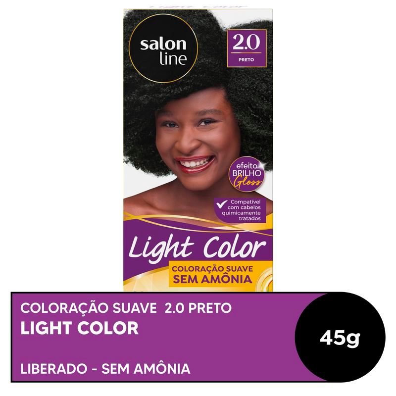 COLORACAO SALON LINE LIGHT COLOR PROF 2.0 PRETO
