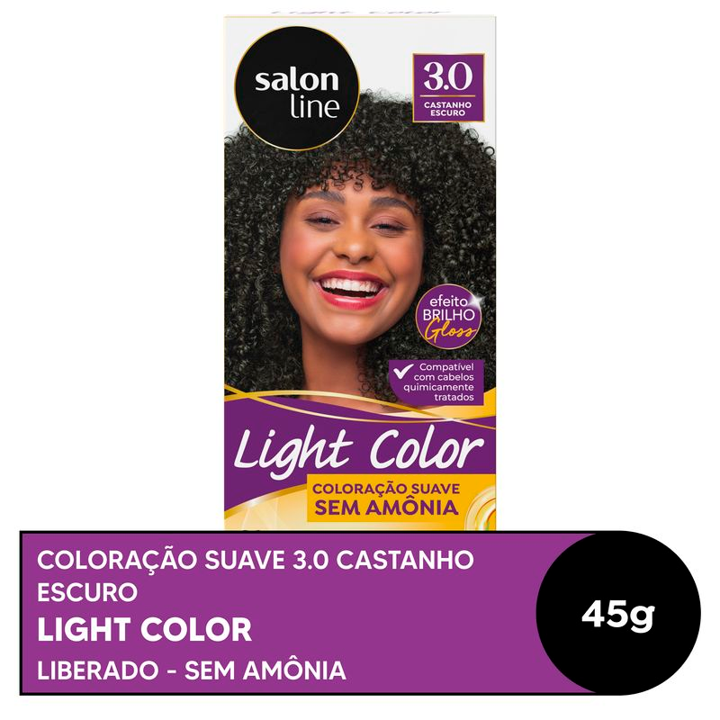 COLORACAO SALON LINE LIGHT COLOR PROF 3.0 CASTANHO ESCURO