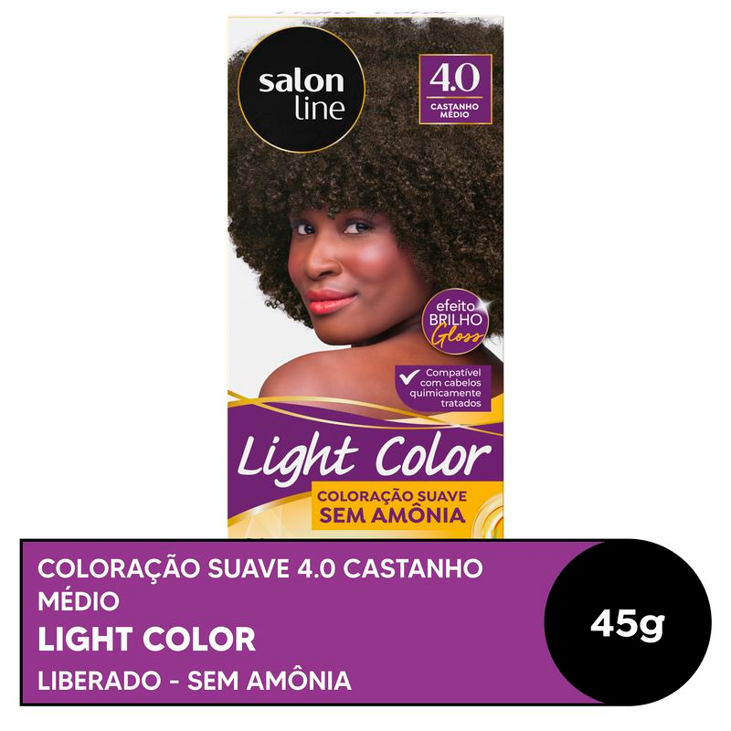COLORACAO SALON LINE LIGHT COLOR PROF 4.0 CASTANHO MEDIO