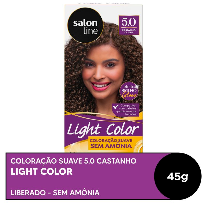 COLORACAO SALON LINE LIGHT COLOR PROF 5.0 CASTANHO CLARO