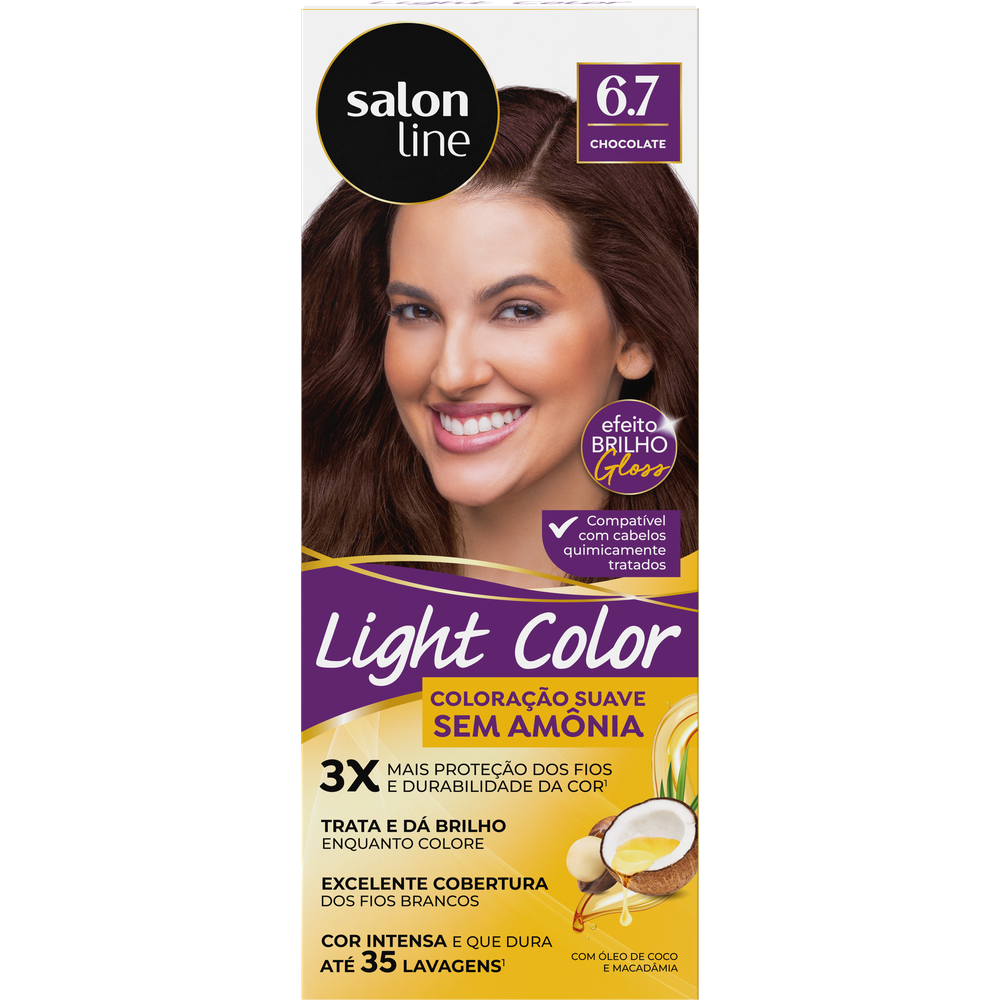 COLORACAO SALON LINE LIGHT COLOR PROF 6.7 CHOCOLATE