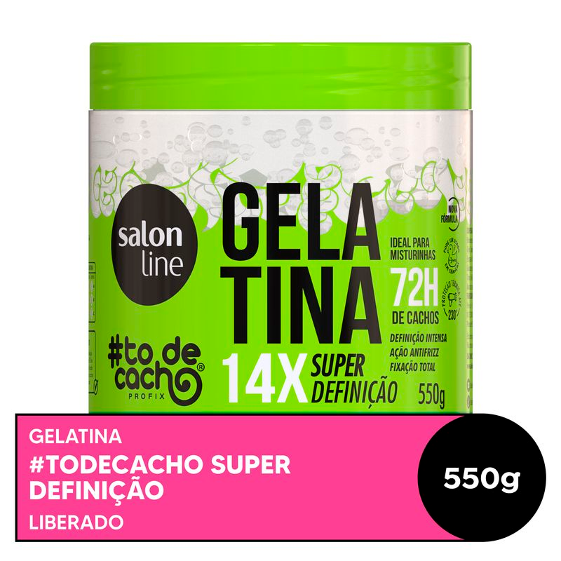 GELATINA SALON LINE 550G TODECACHO NAO SAI MINHA CABEC