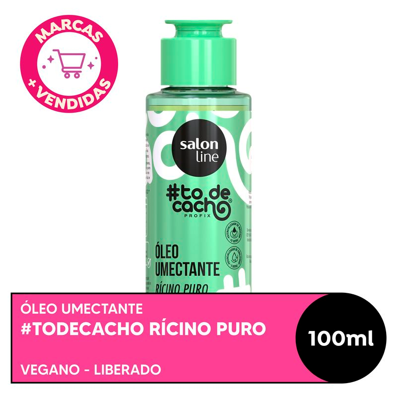 OLEO UMECTACAO SALON LINE 100ML TODCACHO RICINO PURO