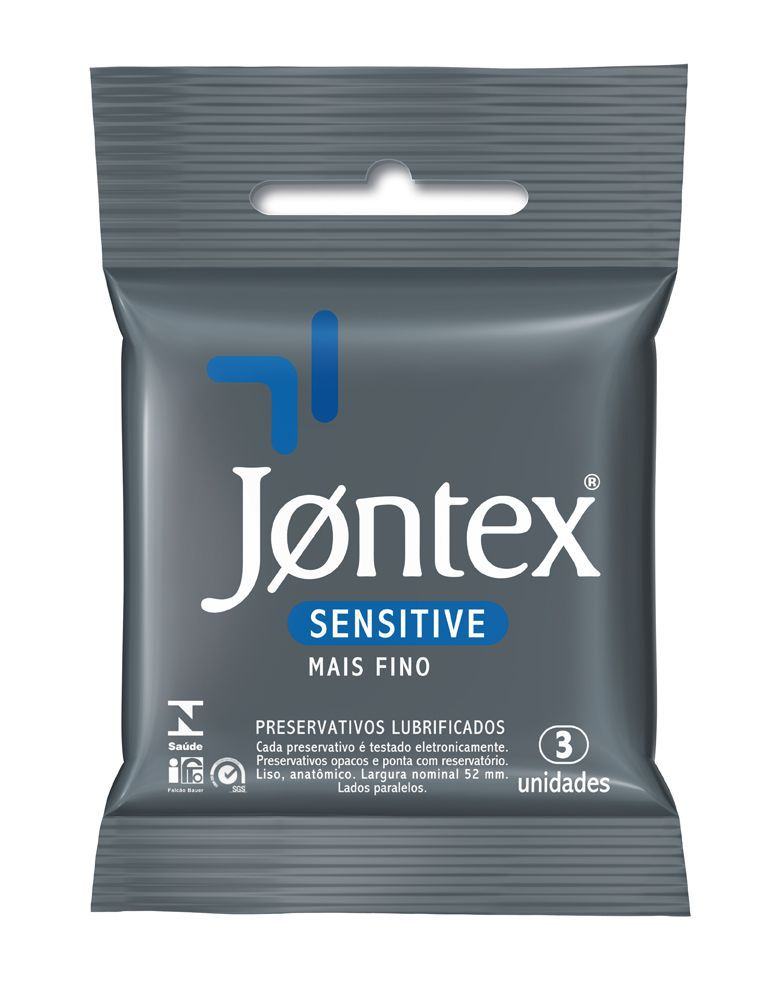 PRESERVATIVO JONTEX LUBRIFICADO C/3UN SENSITIVE
