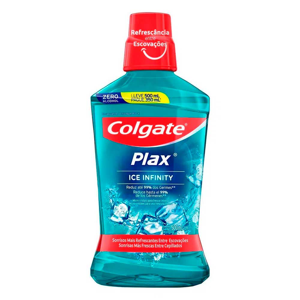 ENXAGUANTE BUC COLG. PLAX L500/P350ML ICE INFINITY