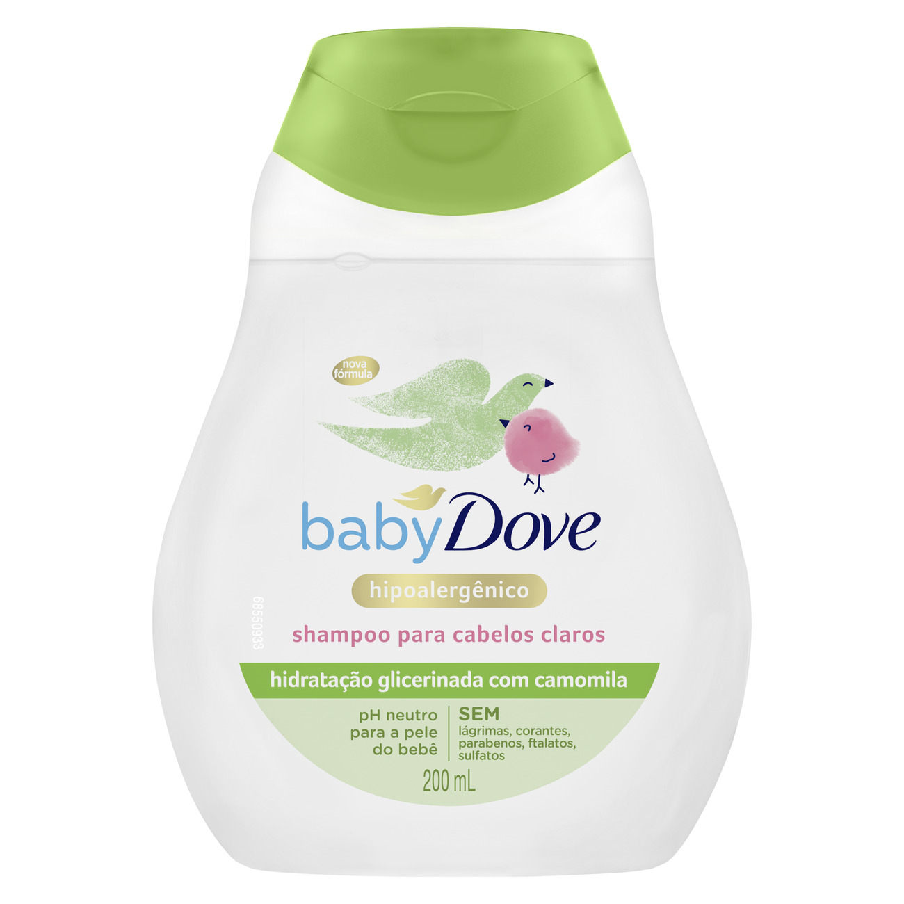 SHAMPOO INFANTIL DOVE BABY 200ML CABELOS CLAROS HIDRATAÇÃO ENRIQUECIDA
