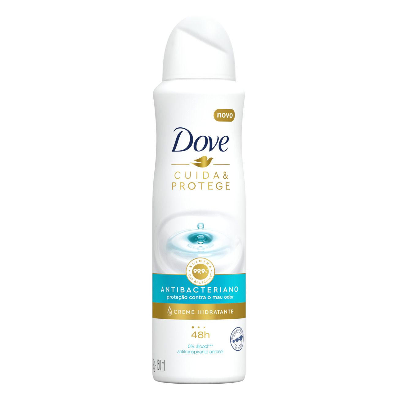 DESODORANTE AEROSSOL DOVE 150ML FEMININO ANTIBAC. CUIDA E PROTEGE