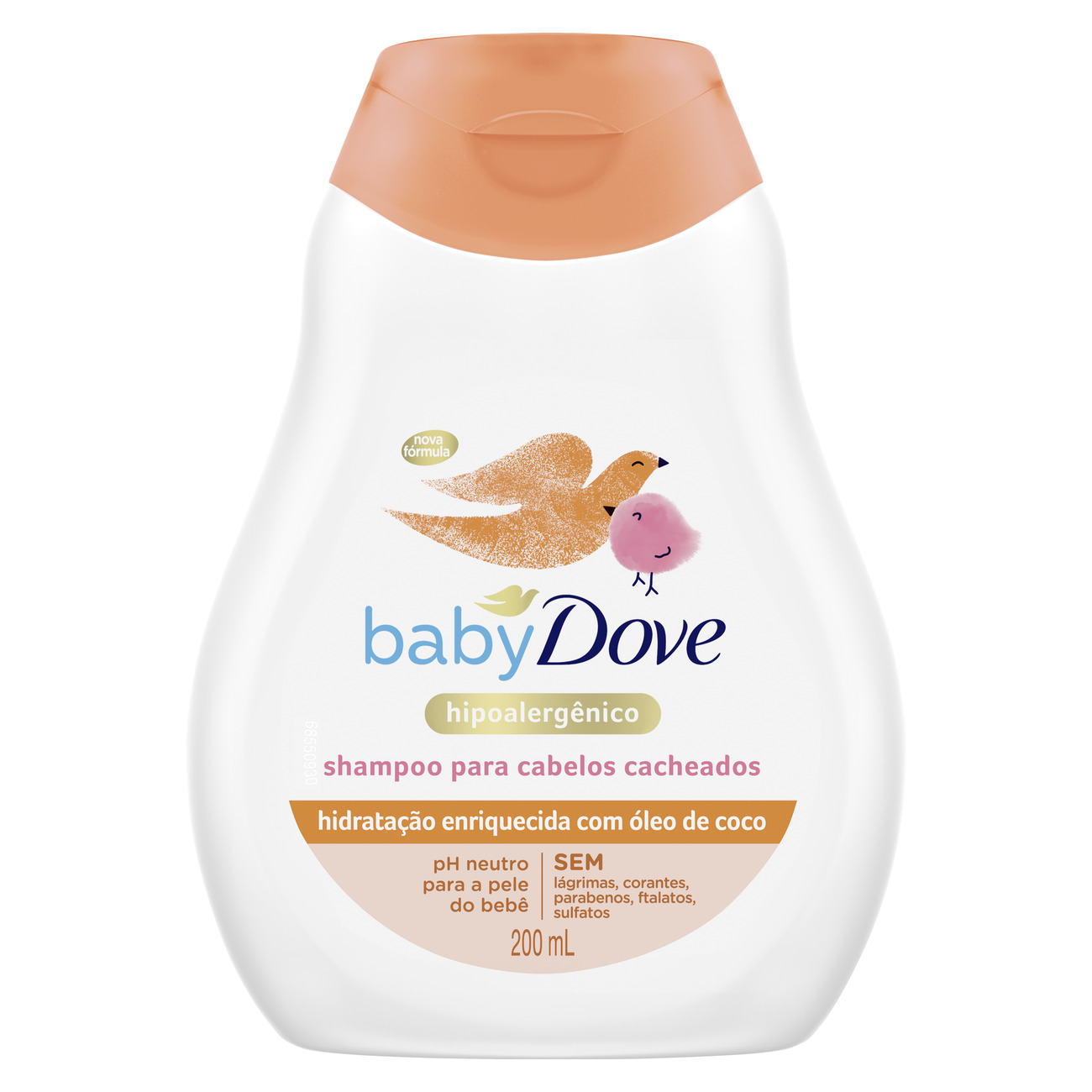 SHAMPOO INFANTIL DOVE BABY 200ML CABELOS CACHEADOS HIDRATAÇÃO ENRIQUECIDA